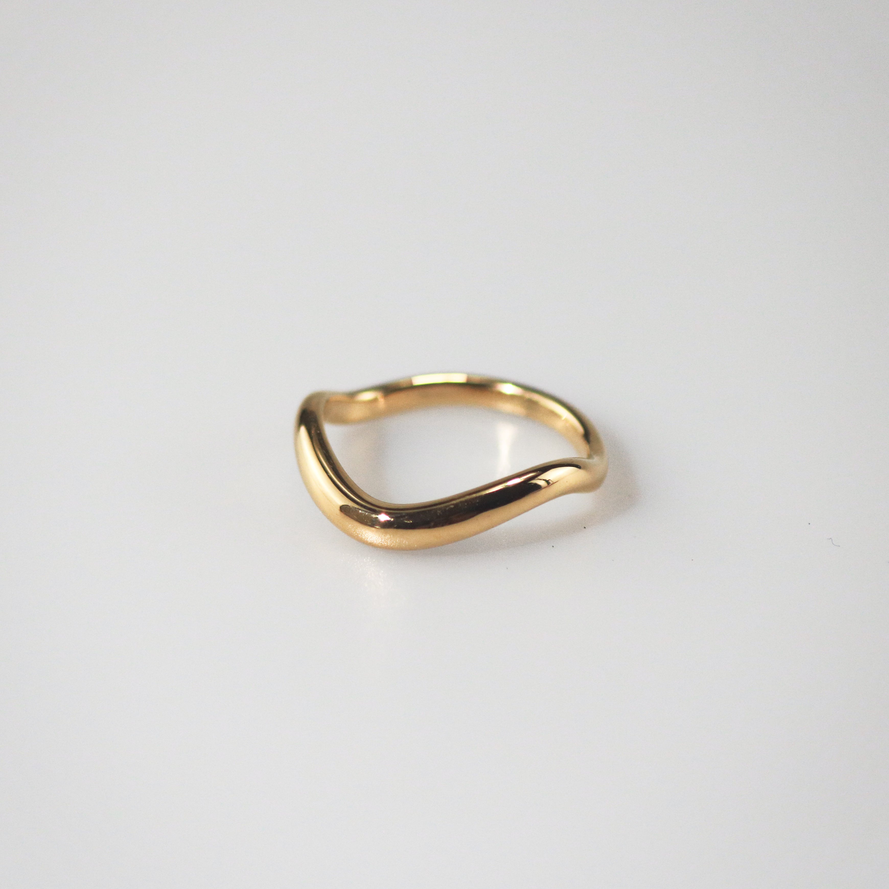Soleil Wave Ring | 18k Gold Plated Stainless Steel 0