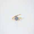 Sora Wrap Ring | 18k Gold Plated, Round-Cut Stone 0