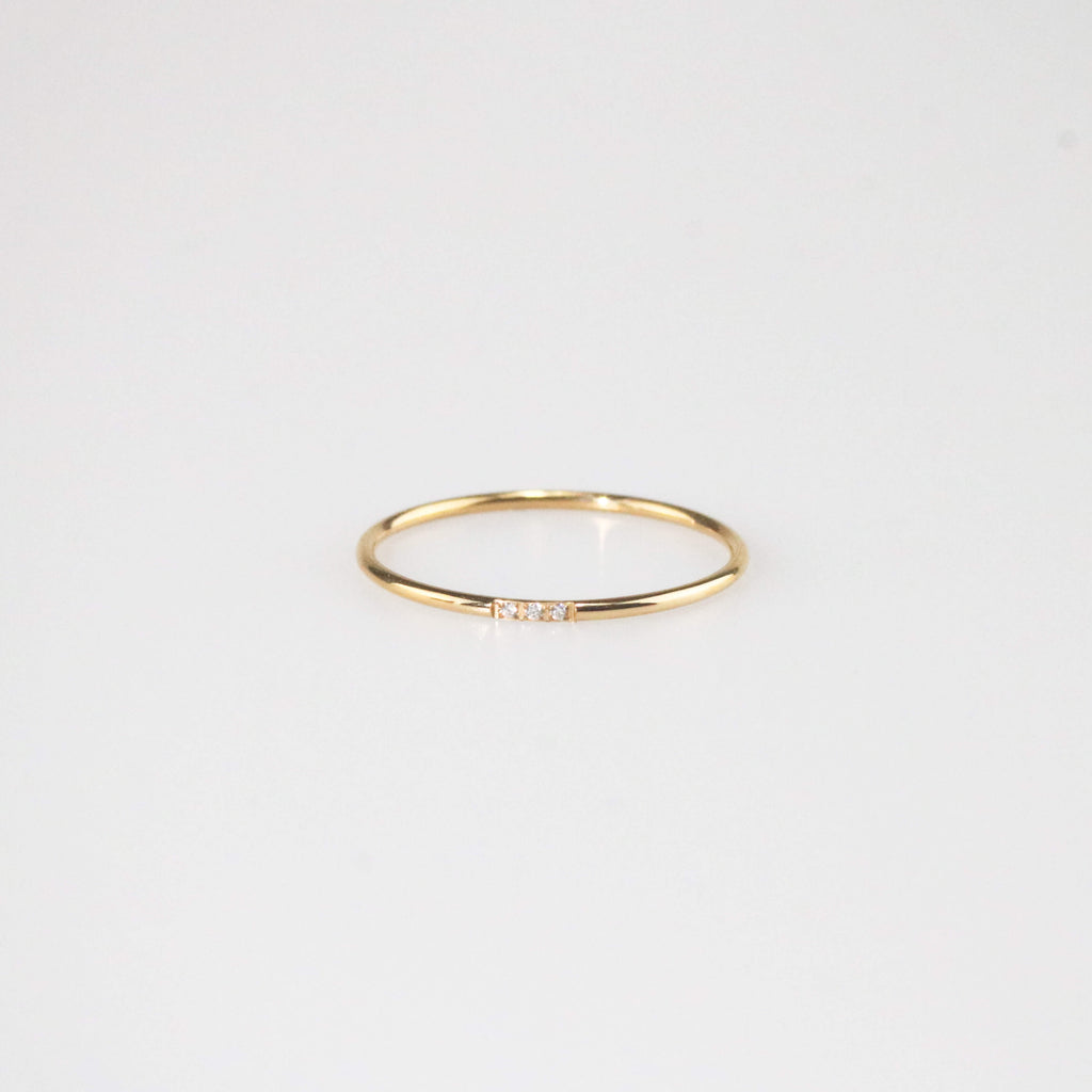 Talia CZ Stacker Ring | 18k Gold Plated Stainless Steel 0