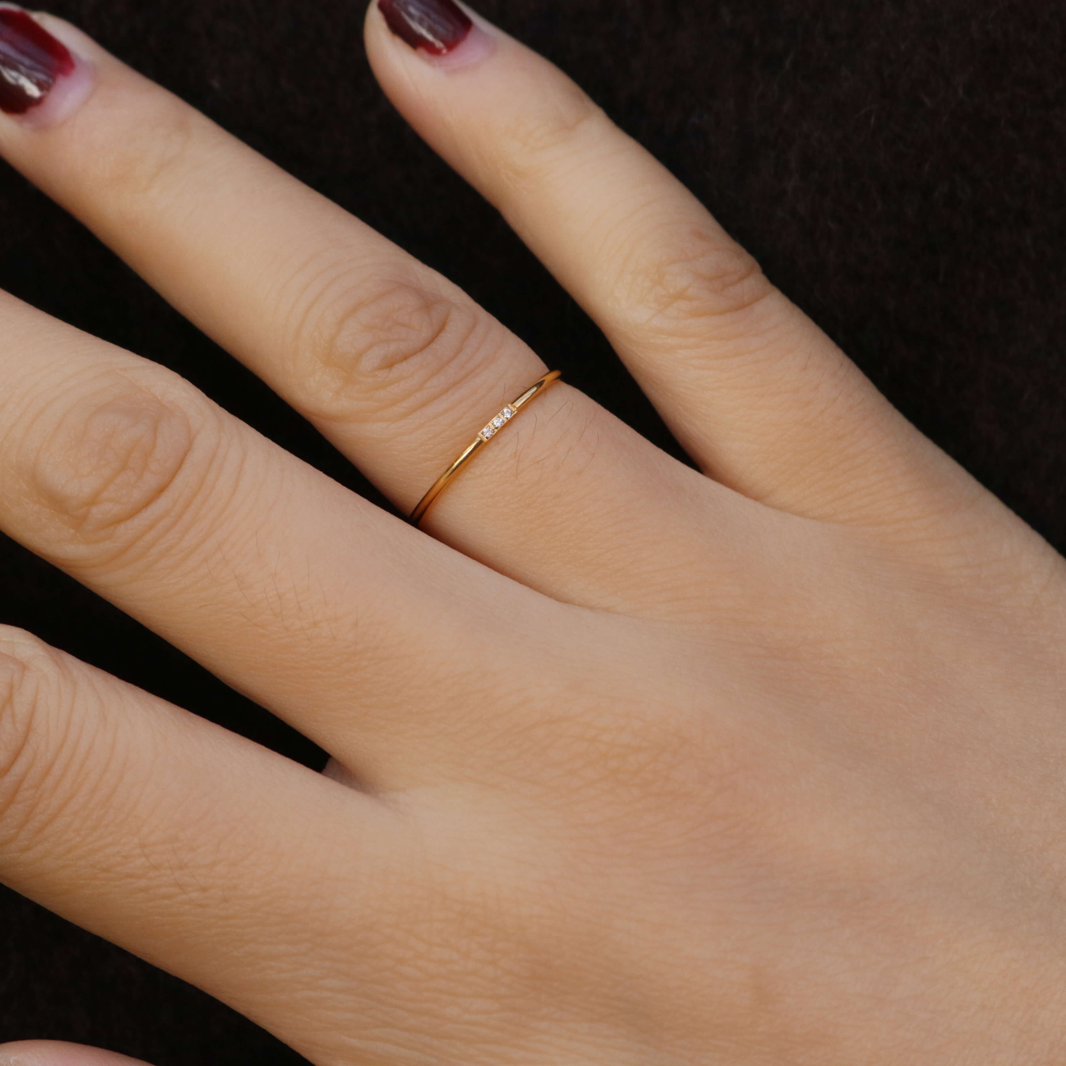 Talia CZ Stacker Ring | 18k Gold Plated Stainless Steel 1
