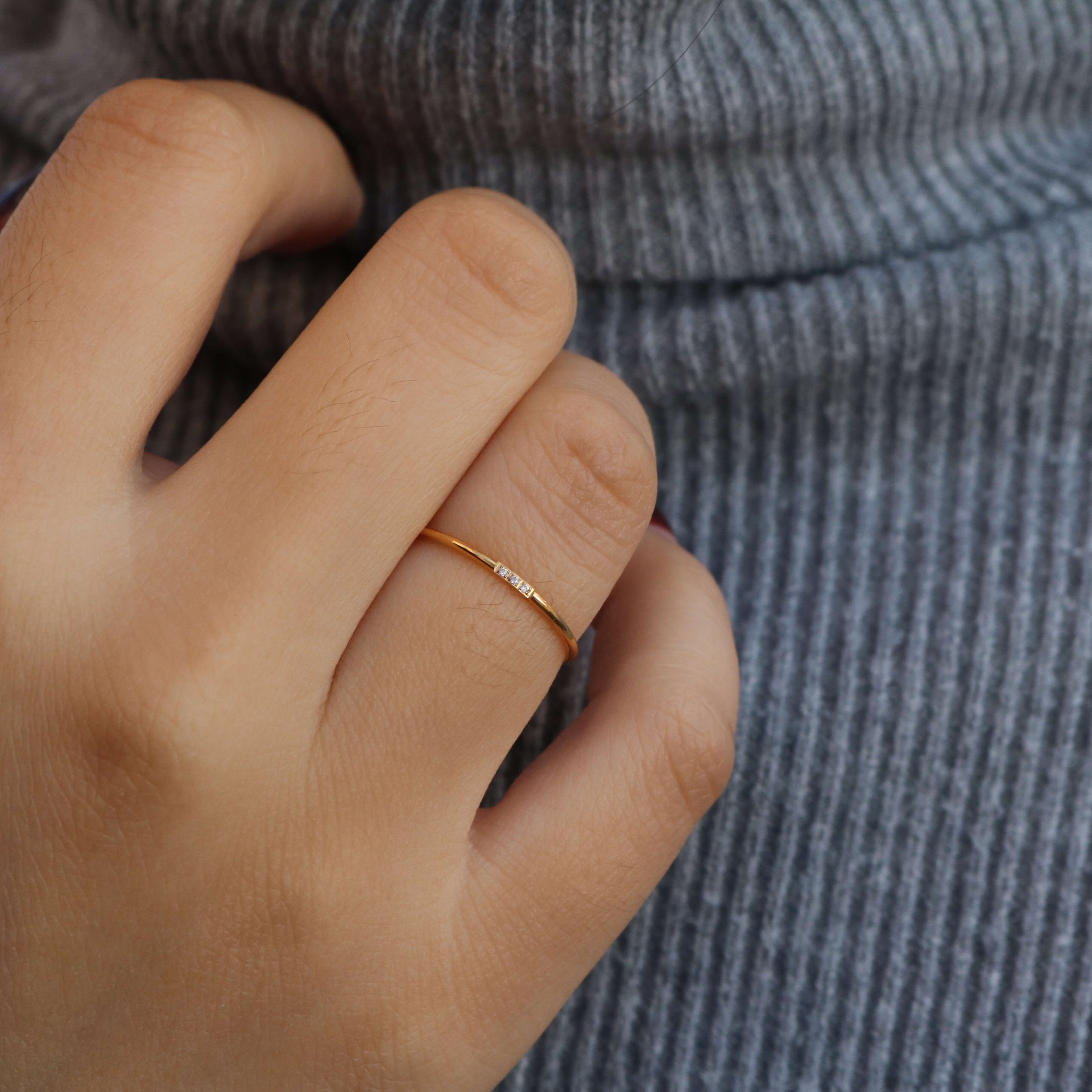 Talia CZ Stacker Ring | 18k Gold Plated Stainless Steel 2