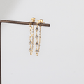 Talia Chain Earrings | 18k Gold Plated, CZ and Gemstone Accents 0