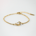 Talia Curve Bracelet | 18k Gold Plated, Adjustable Chain 0
