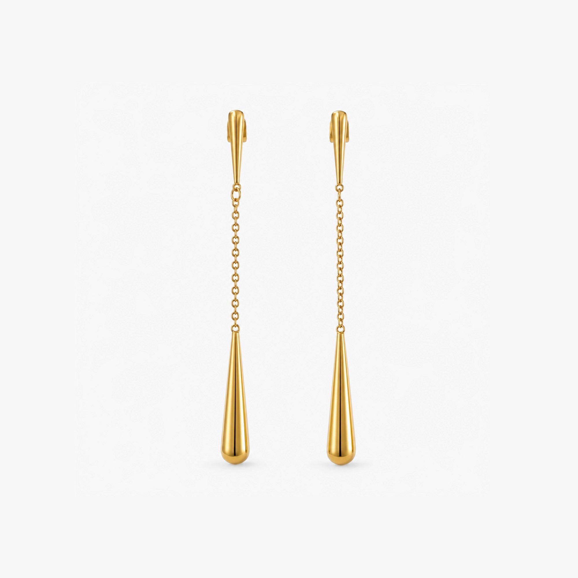 Talia Dangle Earrings | 18k Gold Plated Stainless Steel, 75mm Length 0