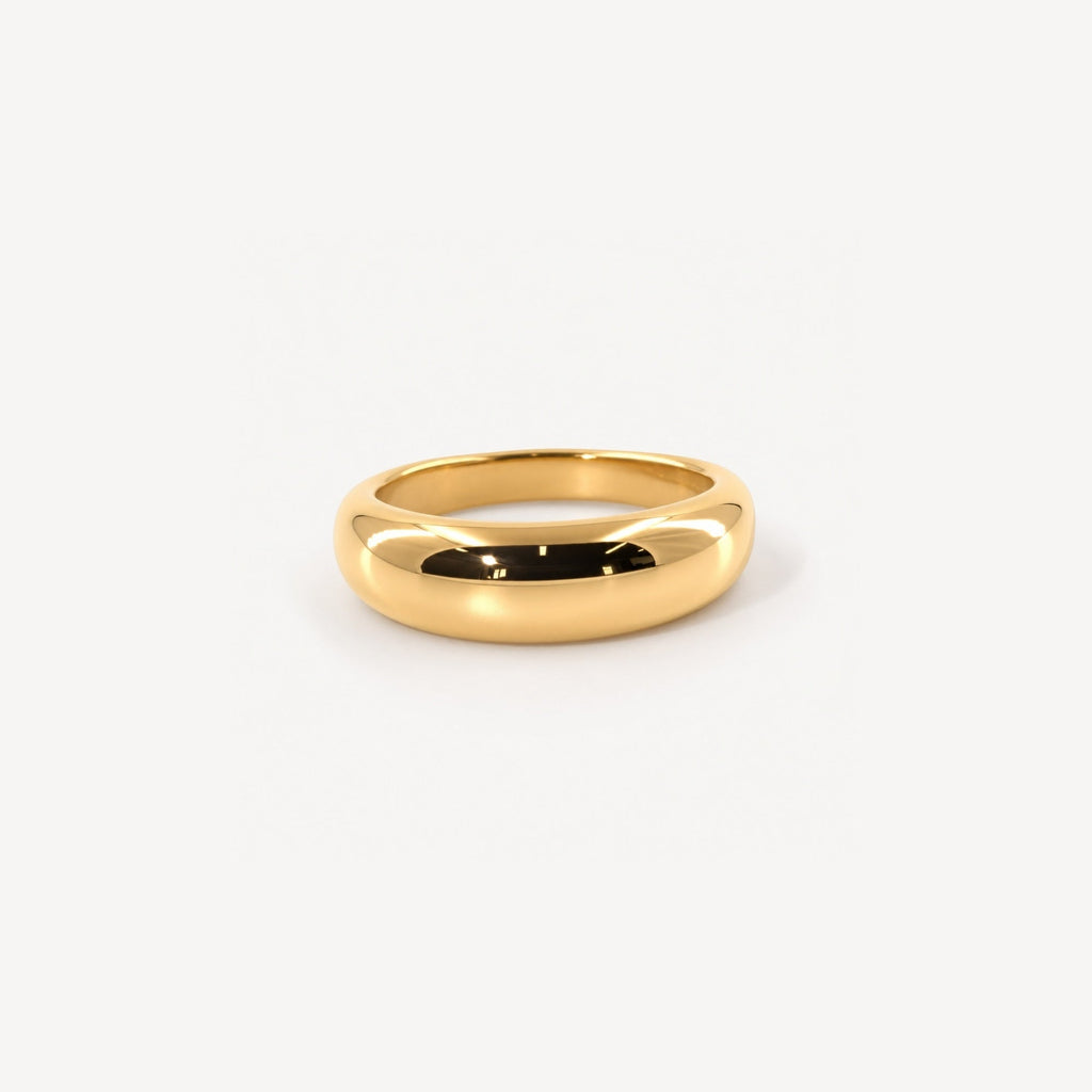 Talia Dome Ring | 18k Gold Plated Stainless Steel 0