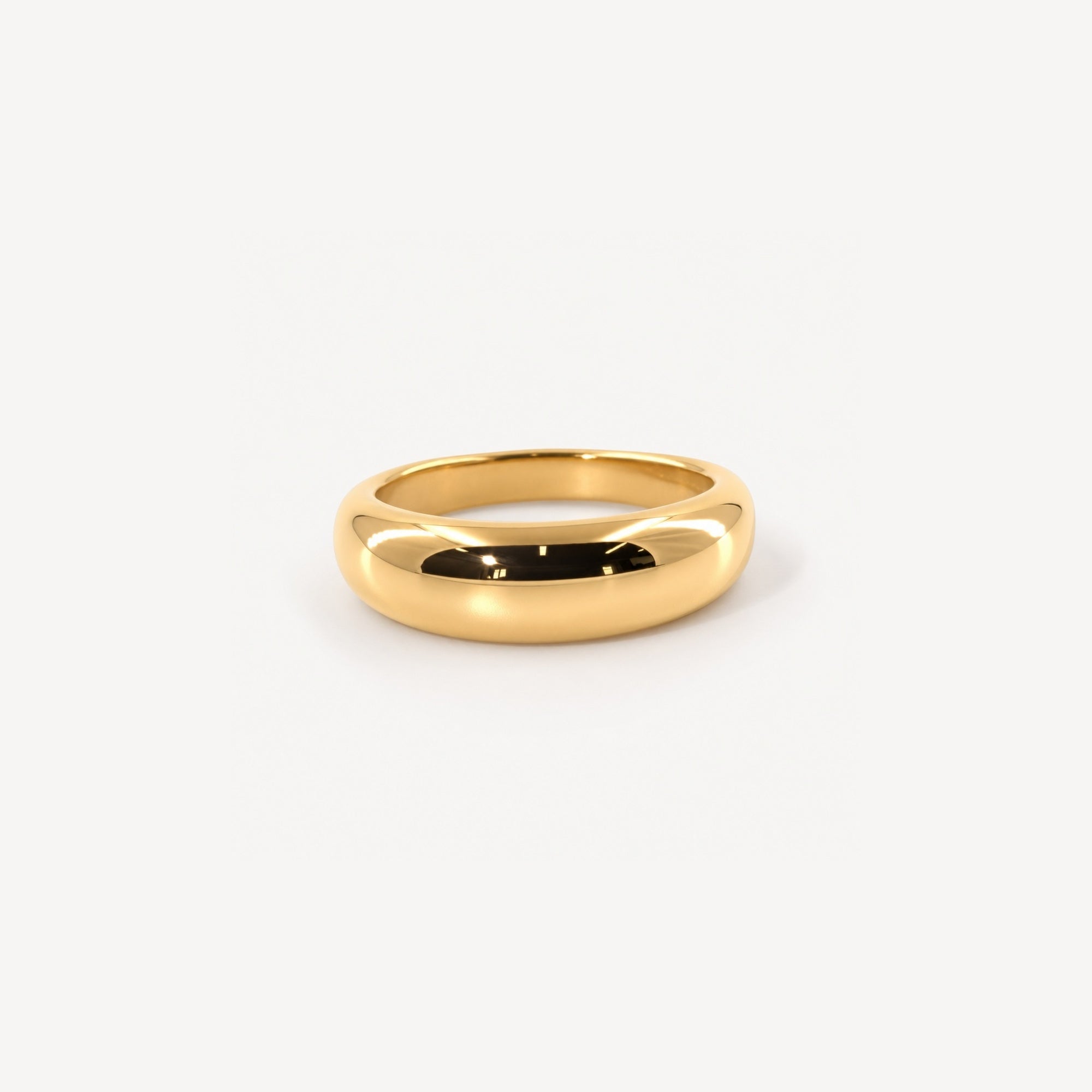 Talia Dome Ring | 18k Gold Plated Stainless Steel 0