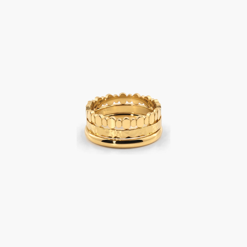 Talia Gold Stacking Rings | 18k Gold Plated, Minimalist Design 0