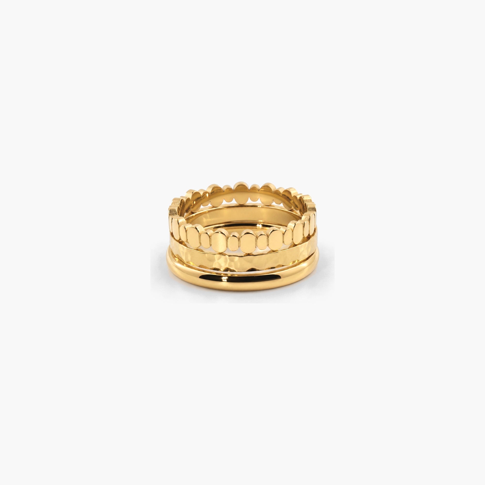 Talia Gold Stacking Rings | 18k Gold Plated, Minimalist Design 0