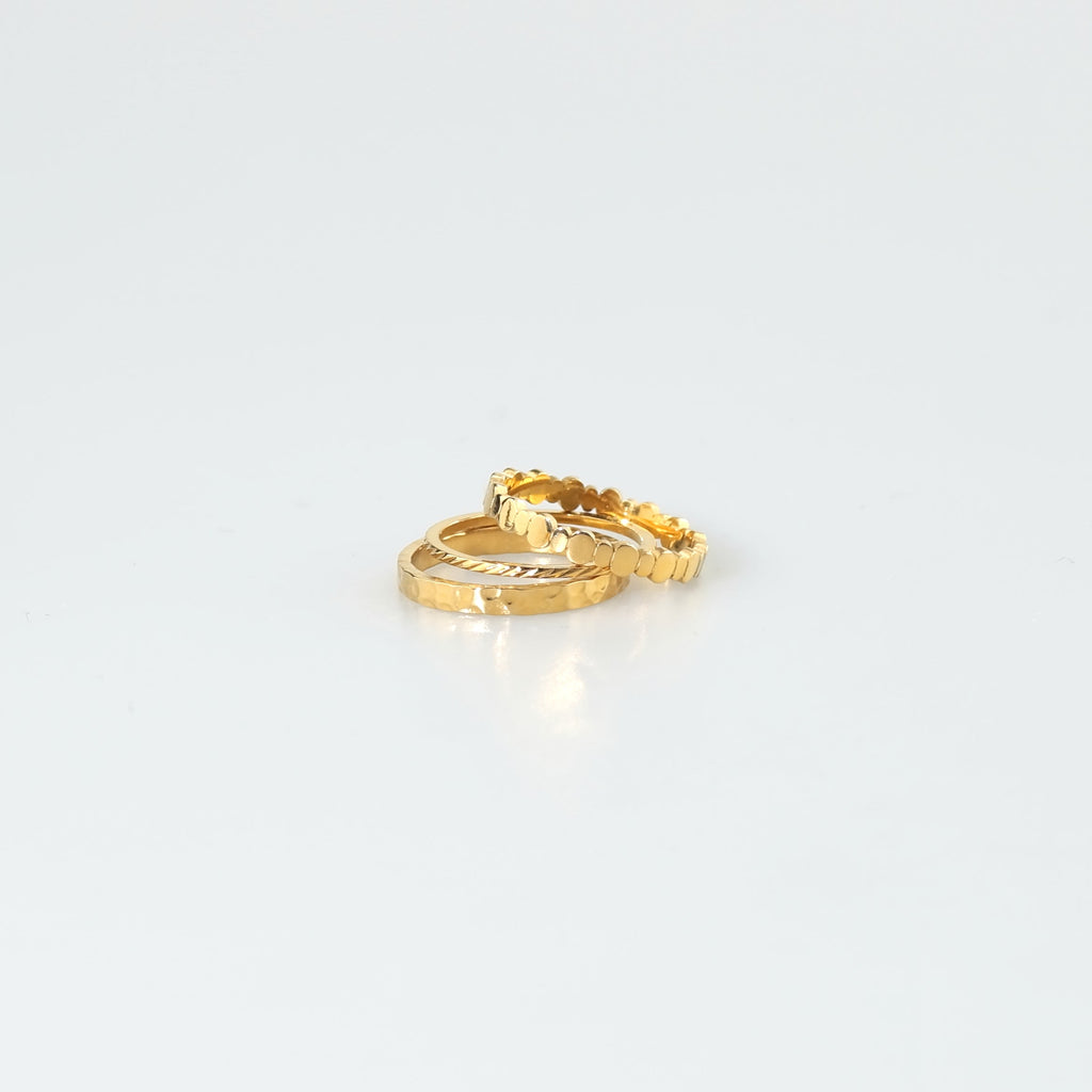 Talia Gold Stacking Rings | 18k Gold Plated, Minimalist Design 3