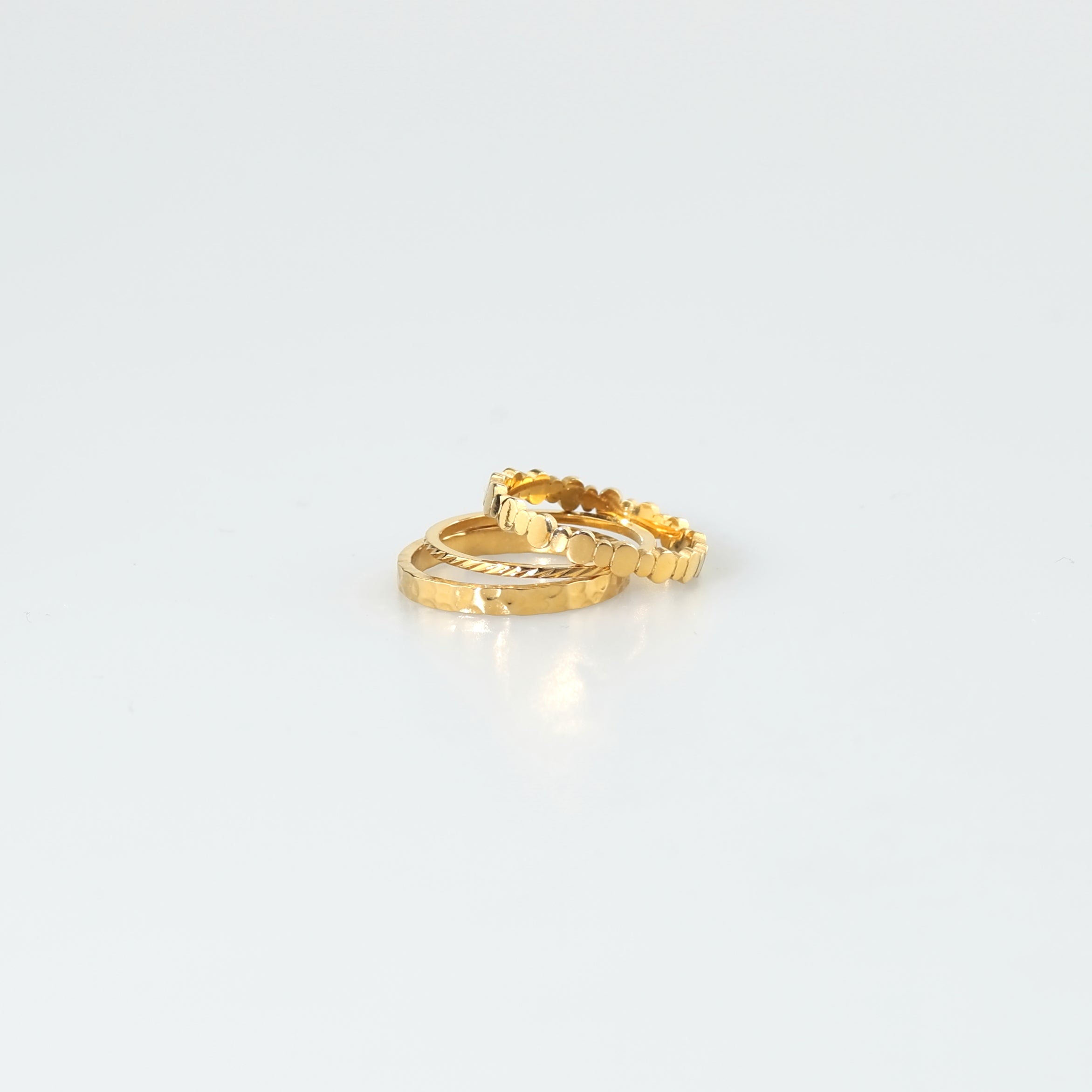 Talia Gold Stacking Rings | 18k Gold Plated, Minimalist Design 3
