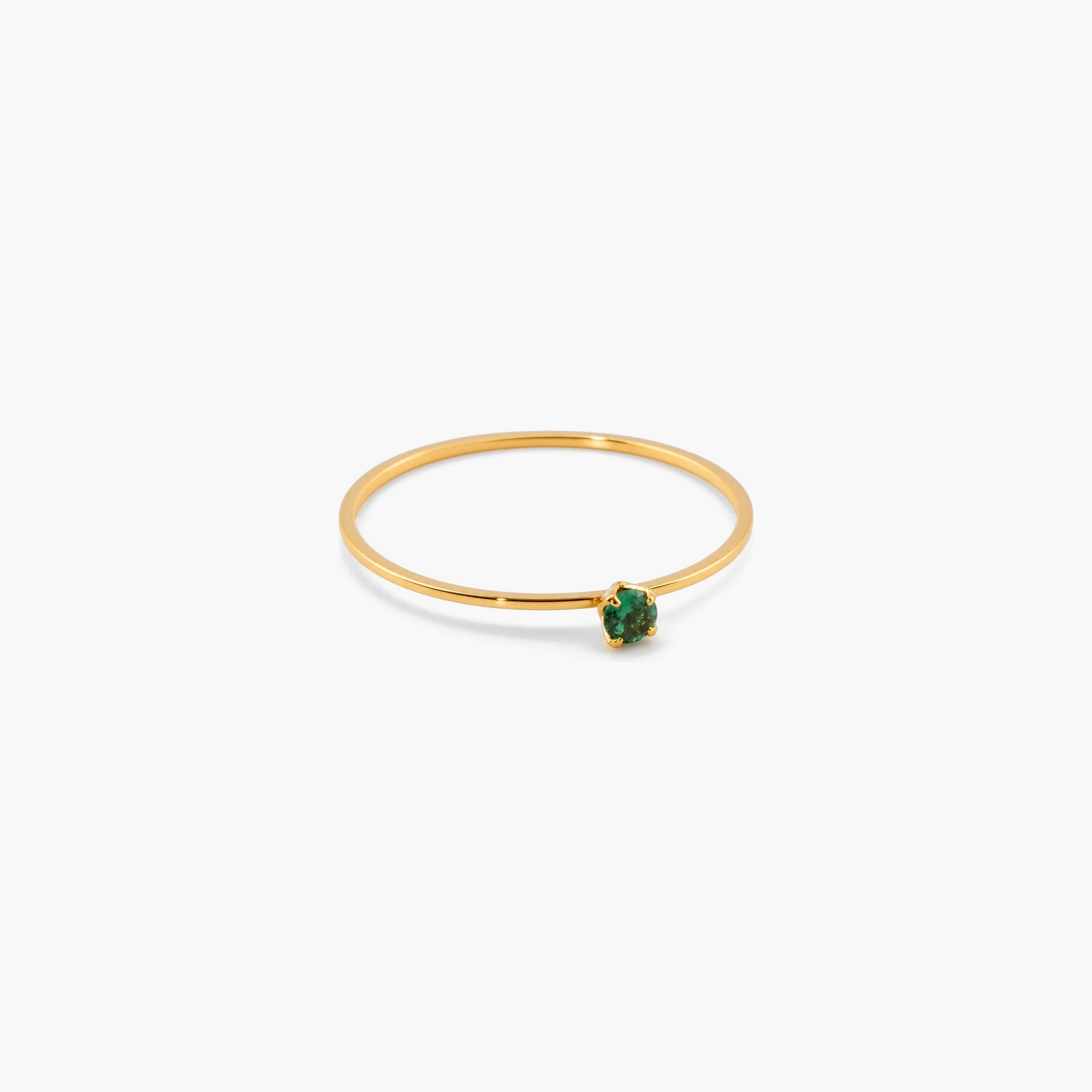 Talia Stacking Ring | Green Gemstone, 18k Gold Plated 0