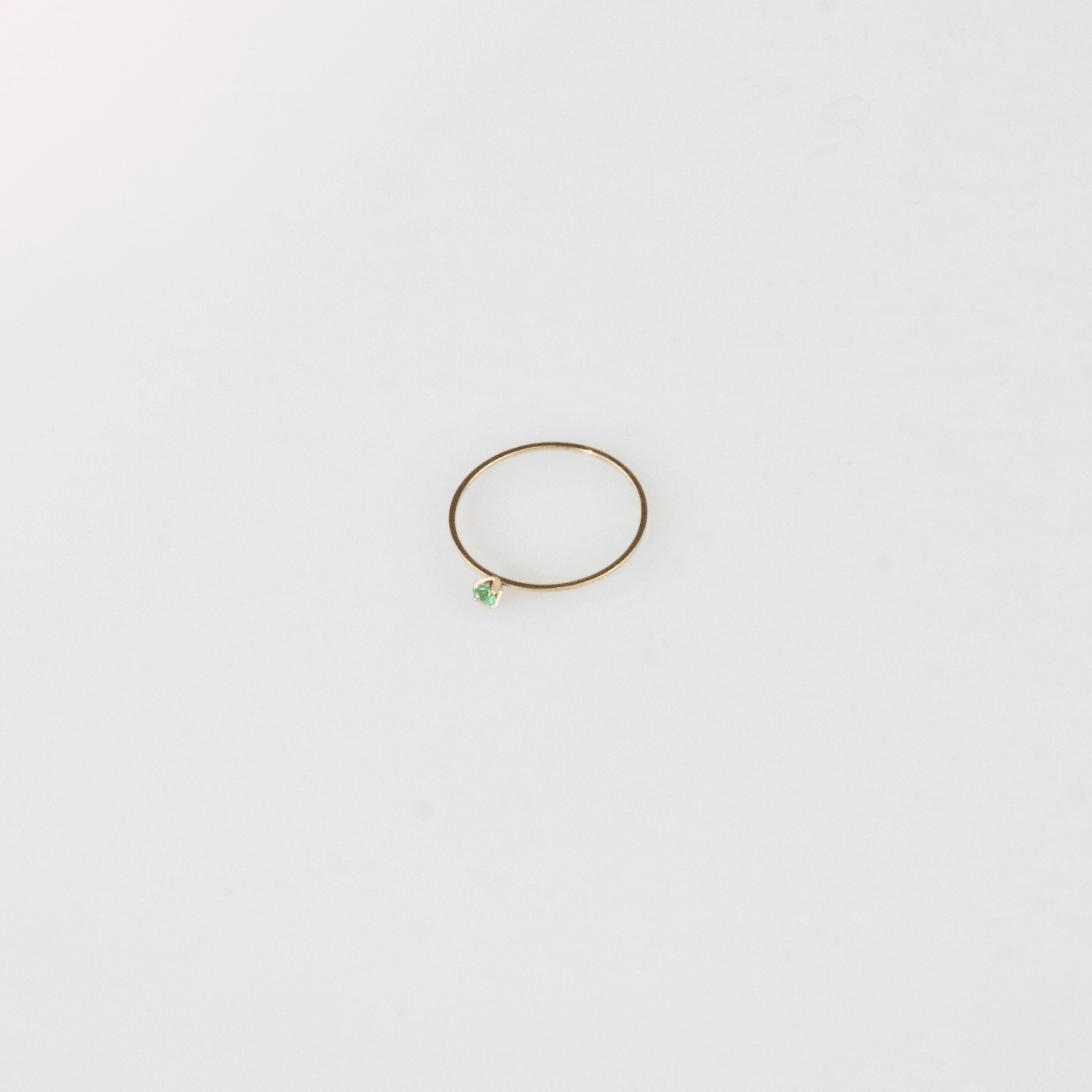 Talia Stacking Ring | Green Gemstone, 18k Gold Plated 2
