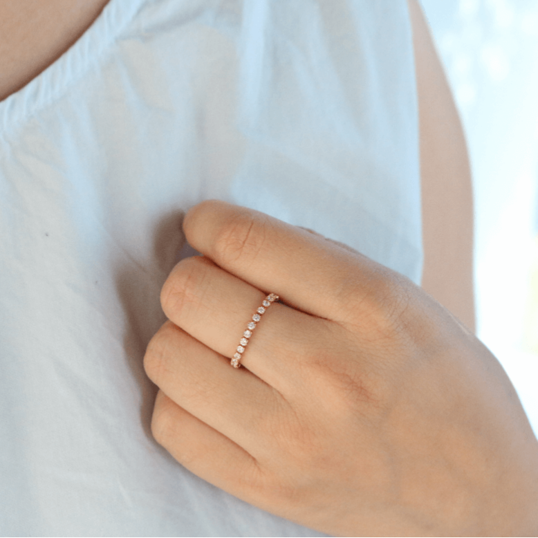 Talia Tennis Chain Ring | 18k Gold Plated Brass 1