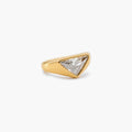 Talia Trilliant Ring | 18k Gold Plated Stainless Steel 0