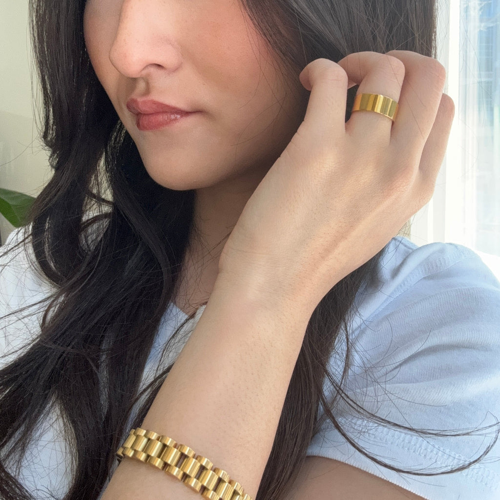 Talon Band Ring | 18k Gold Plated Stainless Steel Waterproof 1