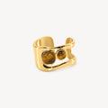 Talon Cuff Ring | 18k Gold Plated, Genuine Tiger's Eye 0