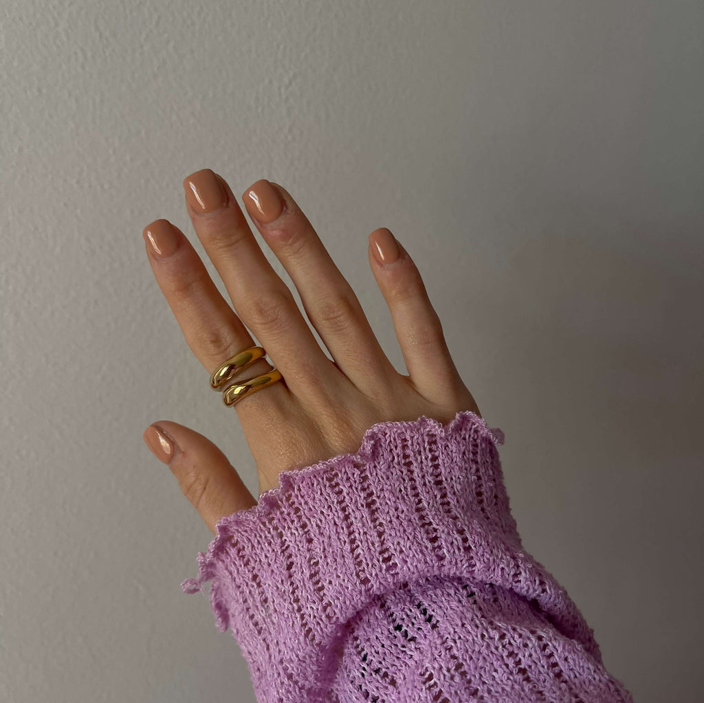 Talon Double Wave Ring | 18k Gold Plated, Waterproof Stainless Steel 1