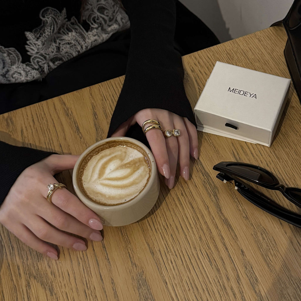 Talon Double Wave Ring | 18k Gold Plated, Waterproof Stainless Steel 6
