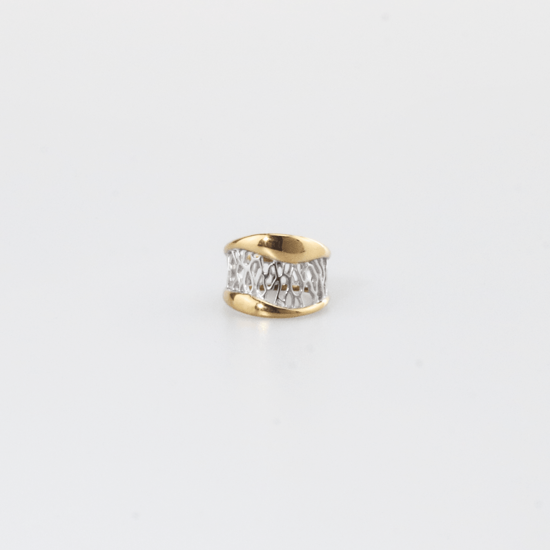 Talon Mesh Ring | Two-Tone Gold Plated Stainless Steel 1