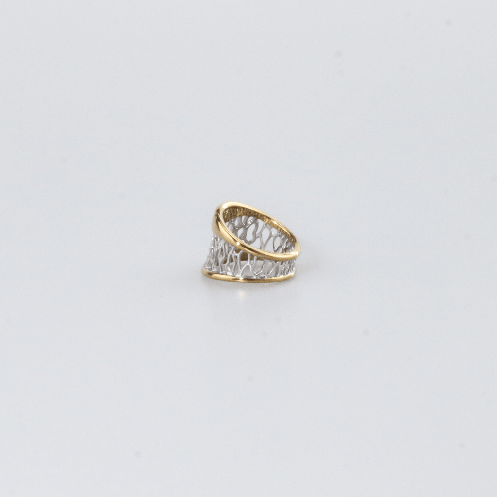 Talon Mesh Ring | Two-Tone Gold Plated Stainless Steel 2