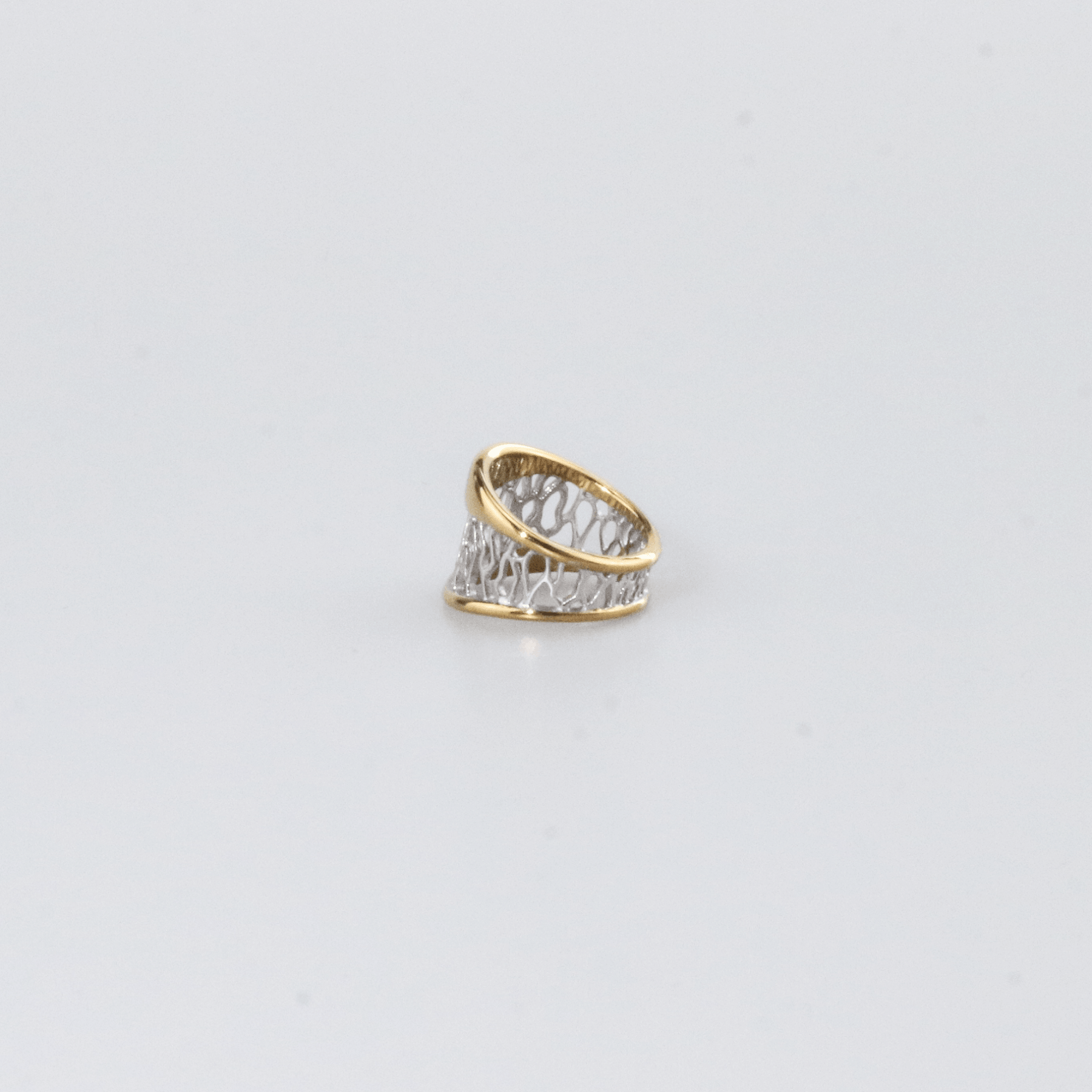 Talon Mesh Ring | Two-Tone Gold Plated Stainless Steel 2
