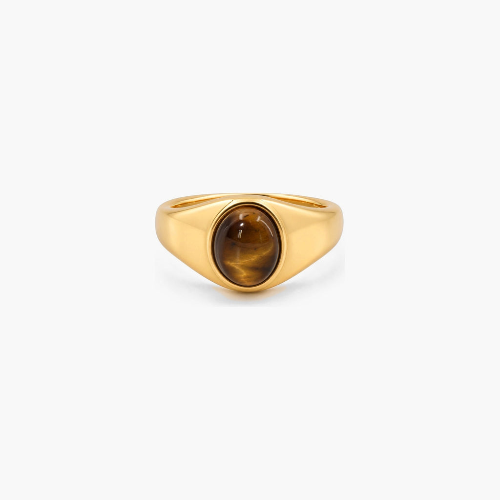 Talon Tiger's Eye Ring | 18k Gold Plated Stainless Steel 1