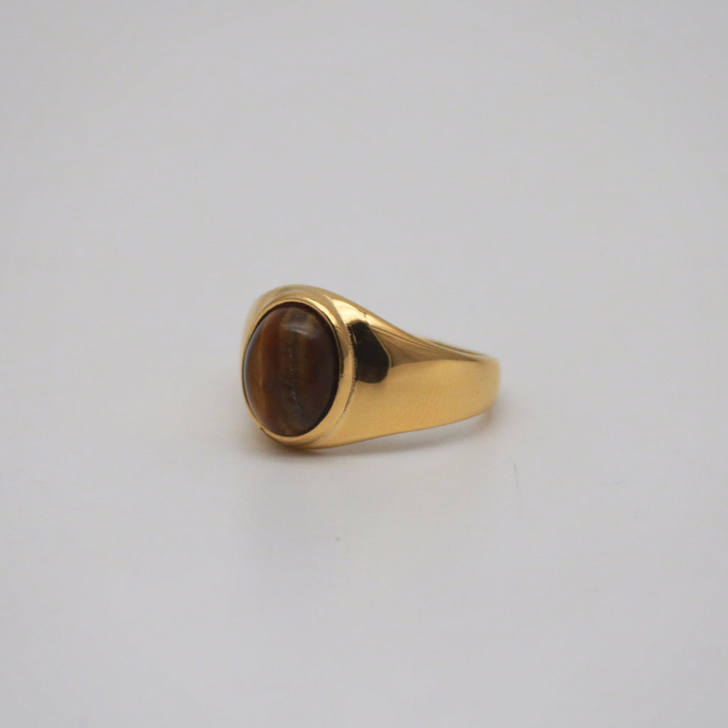Talon Tiger's Eye Ring | 18k Gold Plated Stainless Steel 5