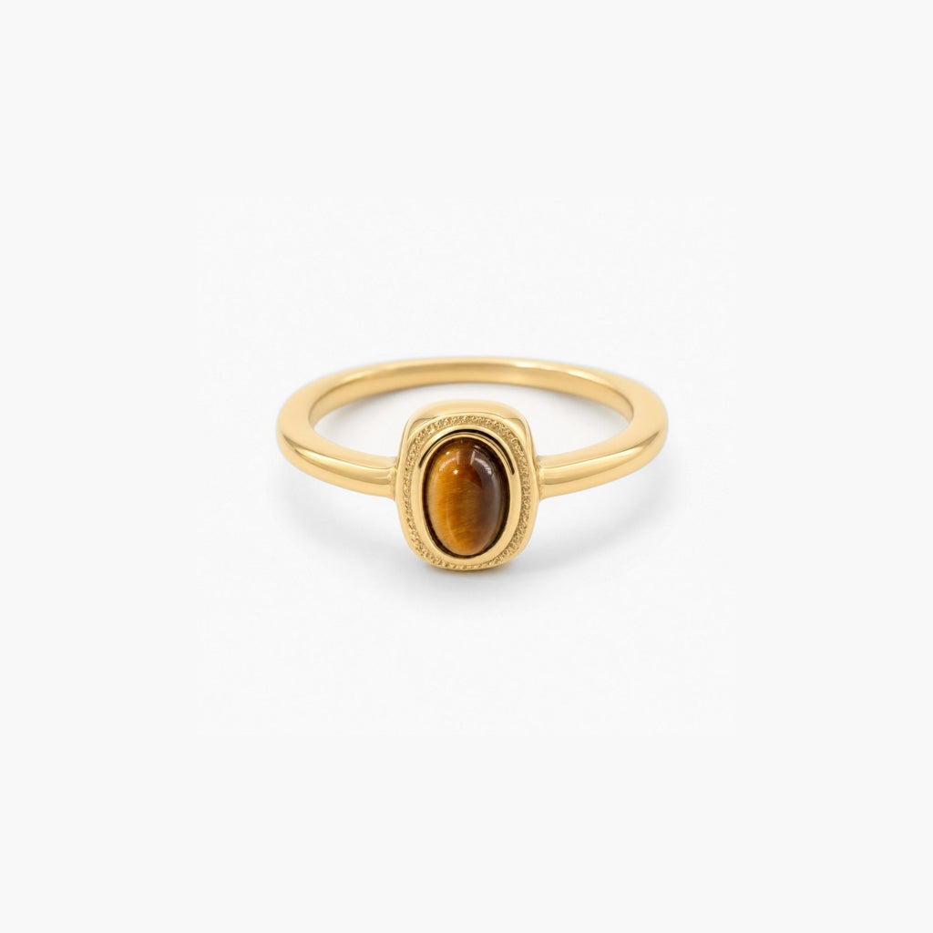 Talon Tiger's Eye Ring | 18k Gold Plated, Waterproof 0