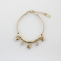 Trilia Charm Bracelet | 18k Gold Plated, Triple Heart Design 0