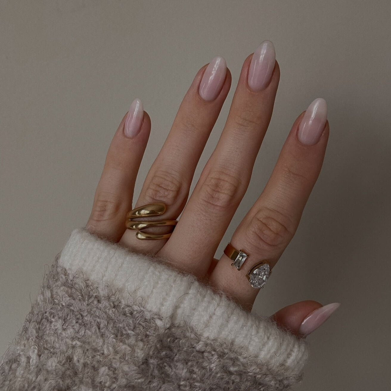 Trina Triple Row Hug Ring | 18k Gold Plated Stainless Steel 1