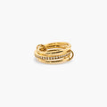Trinity Link Ring | 18k Gold Plated, Zircon Accented 0