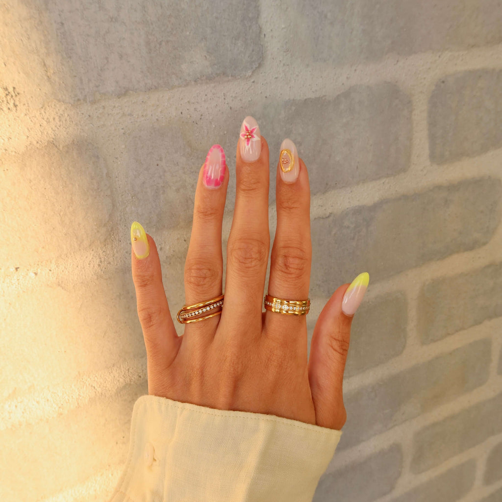 Trinity Link Ring | 18k Gold Plated, Zircon Accented 1