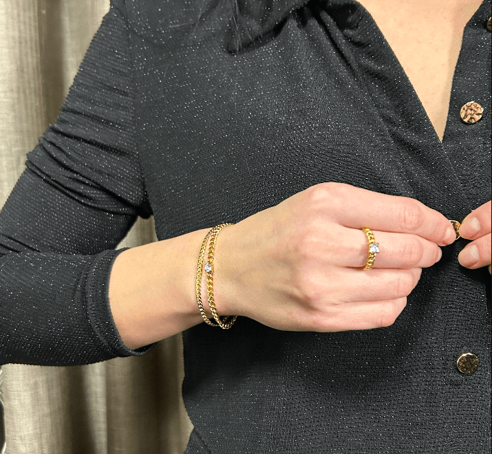 Uma Bracelet | 18k Gold Plated Stainless Steel, Tarnish Resistant 5