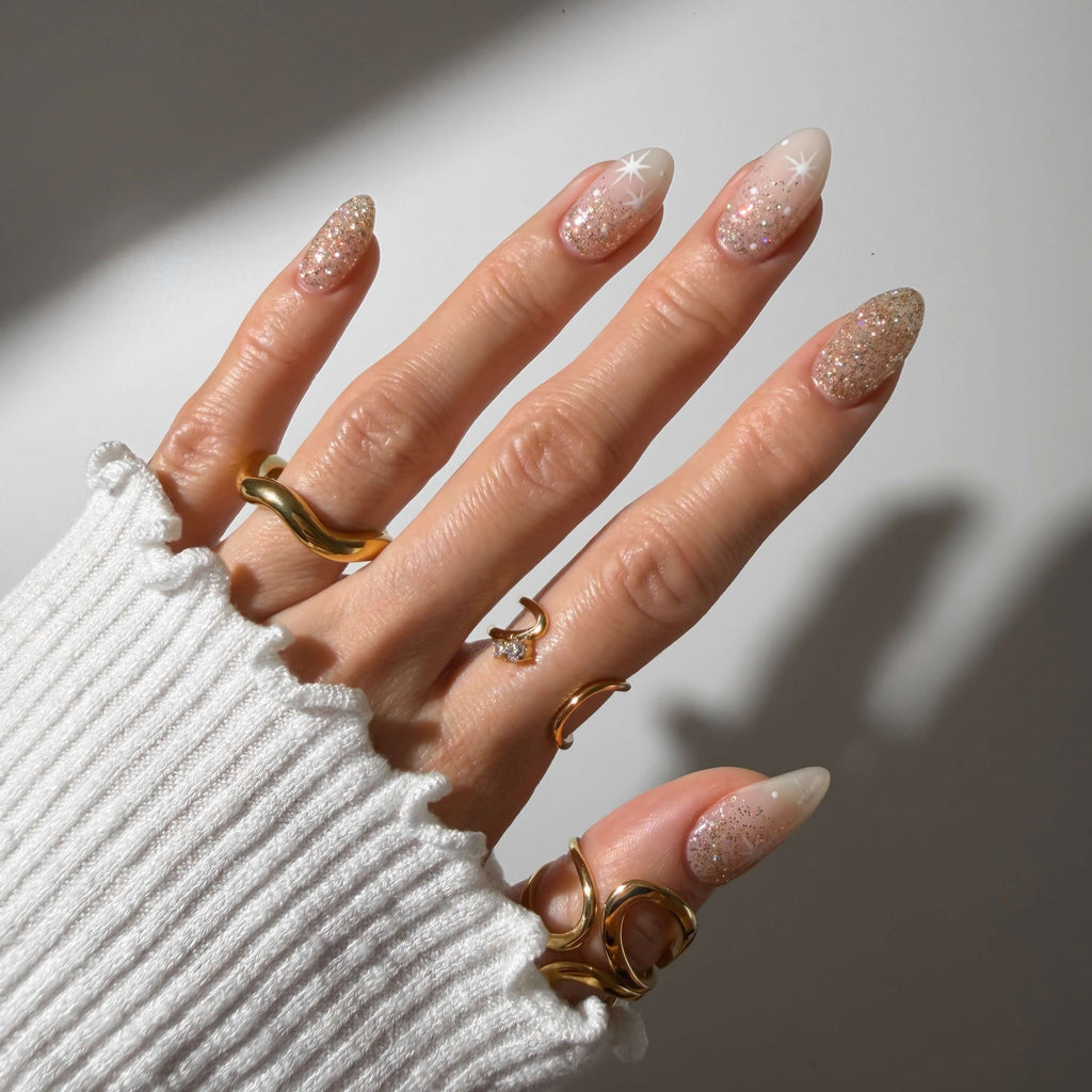 Vela Curve Twin Ring | 18k Gold Plated, Dual Stone Design 2
