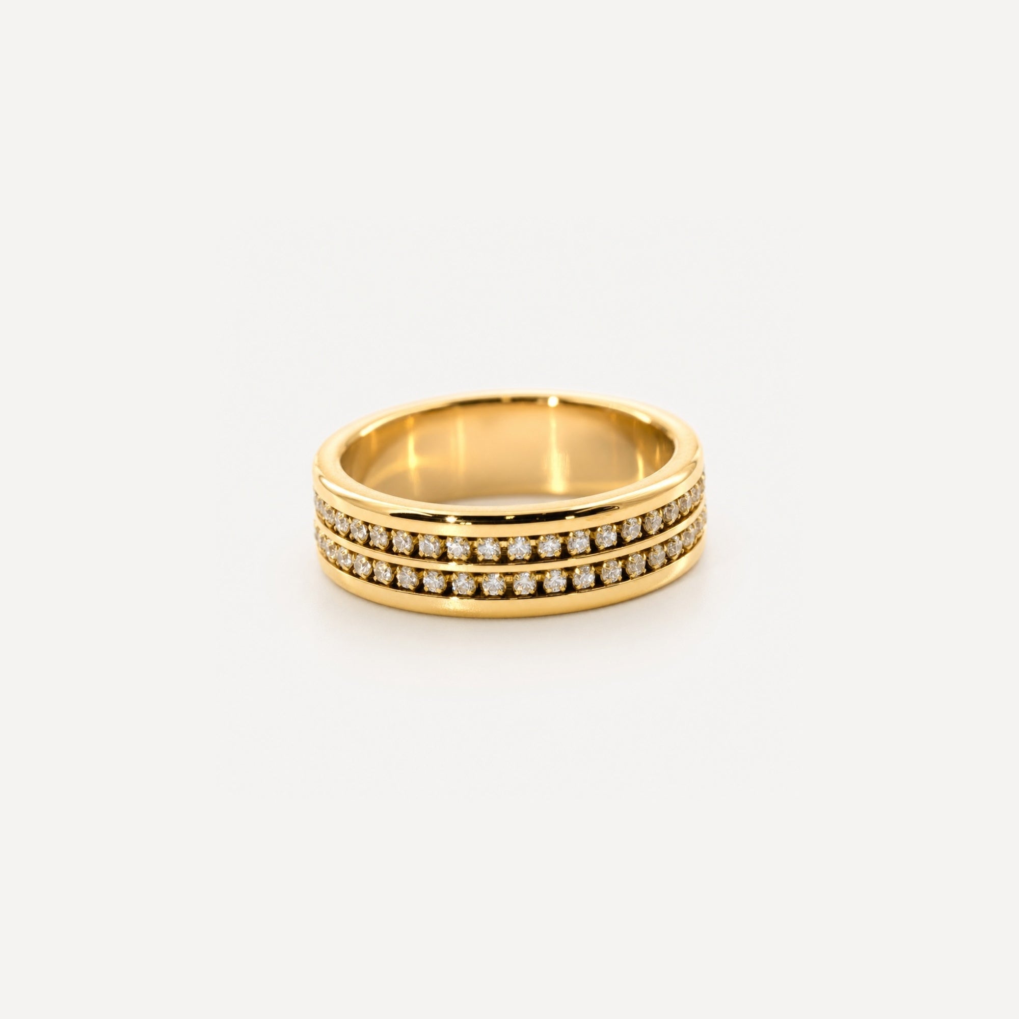 Vera Band Ring | 18k Gold Plated, Sparkling Stones 0