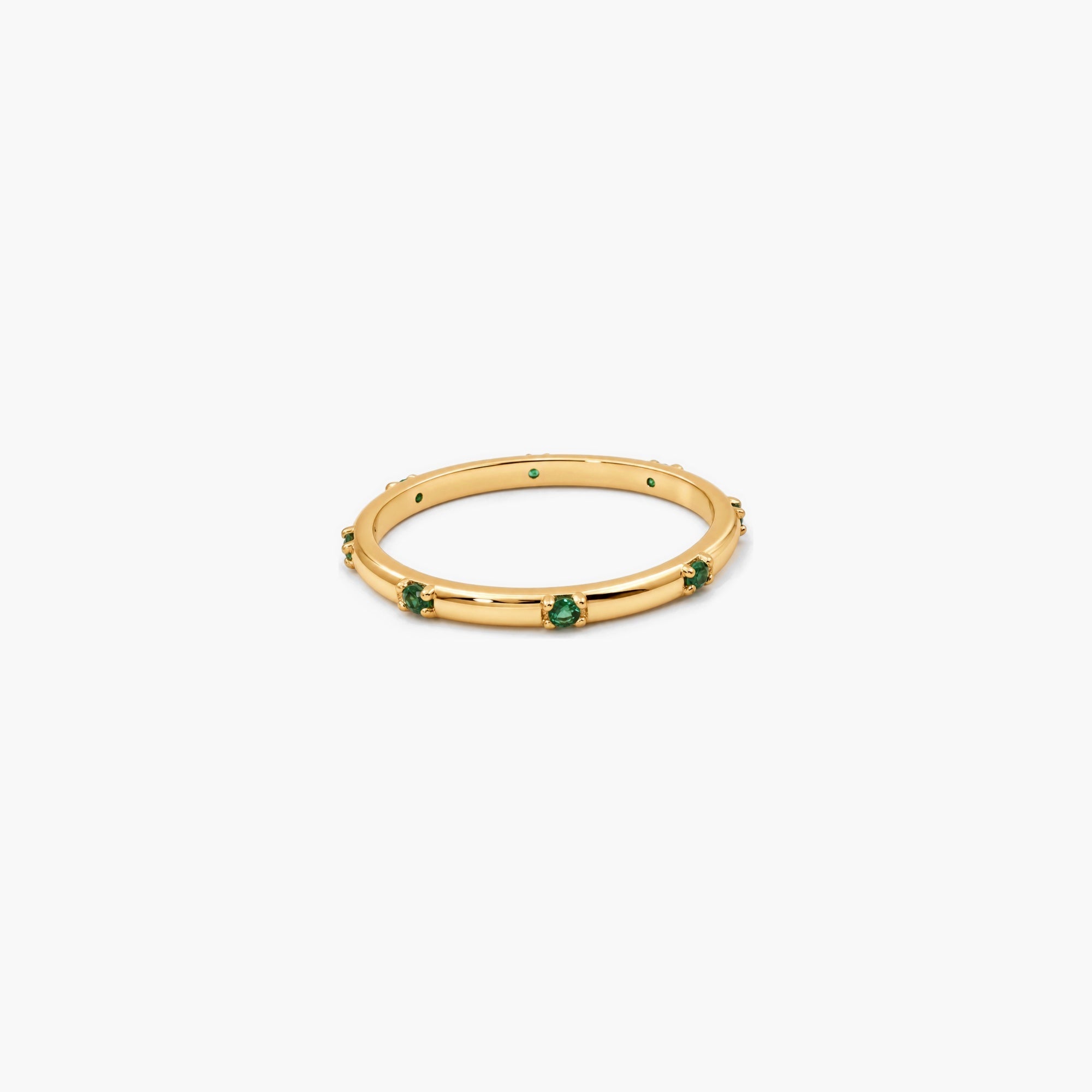 Viora Thin Ring | 14k Gold Plated Sterling Silver with Cubic Zirconia 1