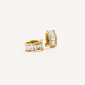 Wren Ear Cuff | 18k Gold Plated, Non-Pierced with White Baguette Stones 0